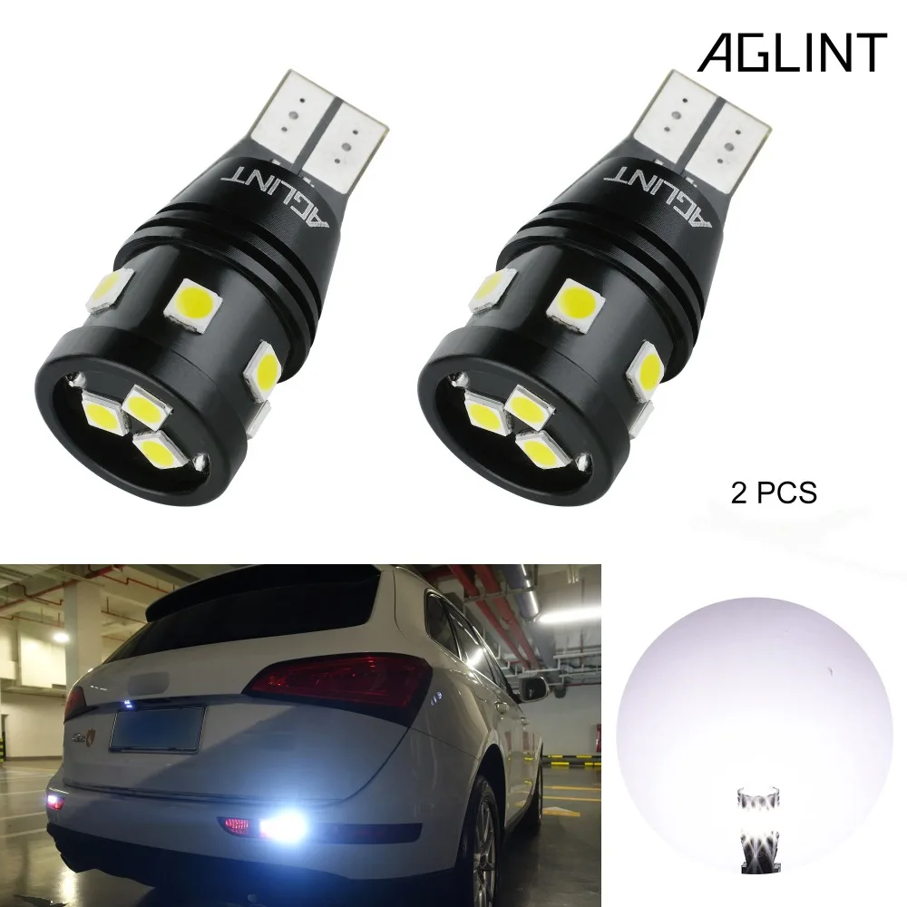 

AGLINT 2PCS T15 921 912 W16W CANBUS OBC Error Free T16 LED Bulb 3030 SMD 9LEDs For Auto Car Backup Lamp Reverse Lamp Xenon White