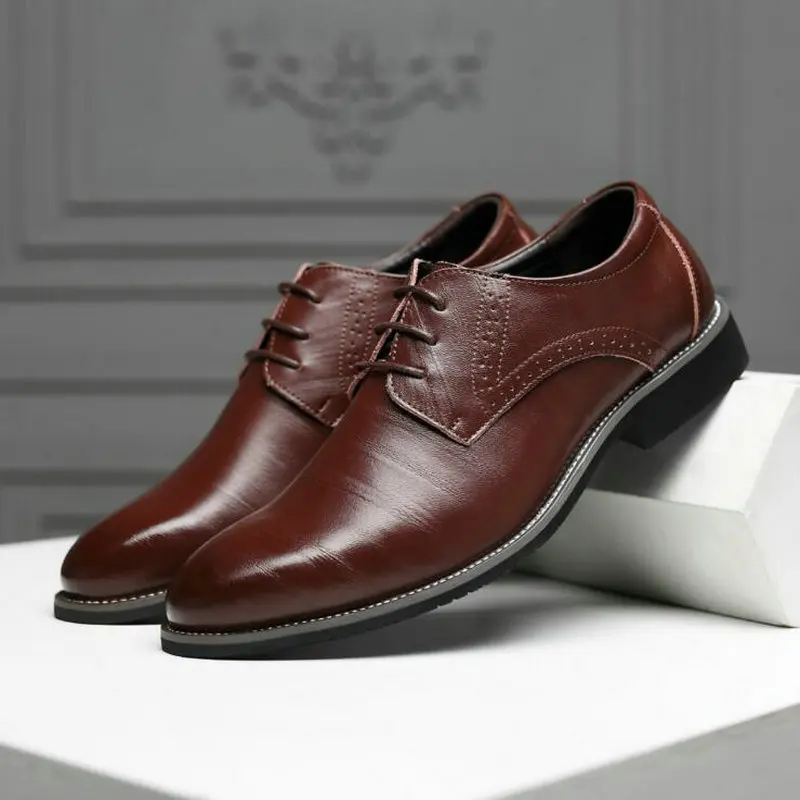style A B Brown De Style Italien 64 Mocassins Le Grande Black Black C stylea En Mariage Chaussures Casual White style Bureau Taille Hombre Cuir style style Bule Laceup Black Zapatos Homme Derby E Hommes D Robe style Hw1q6