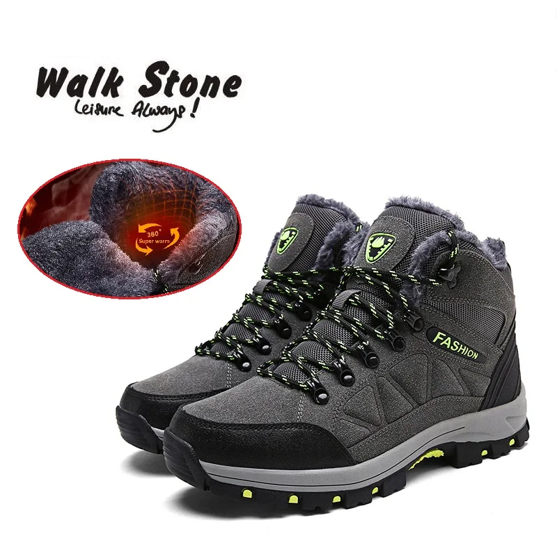 

Big Size 39-46 Men's Tooling Boots Warm Winter Rubber Martin Outdoor Snow Work Shoes Leather High Top Ankle Men Sneakers Boots