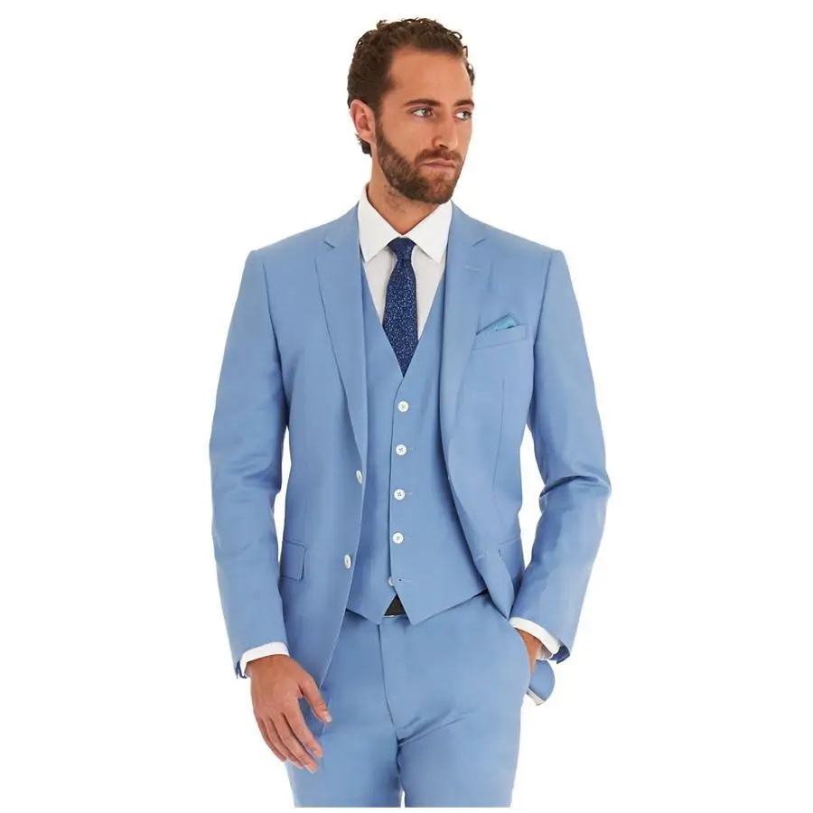 sky blue wedding suits for groom