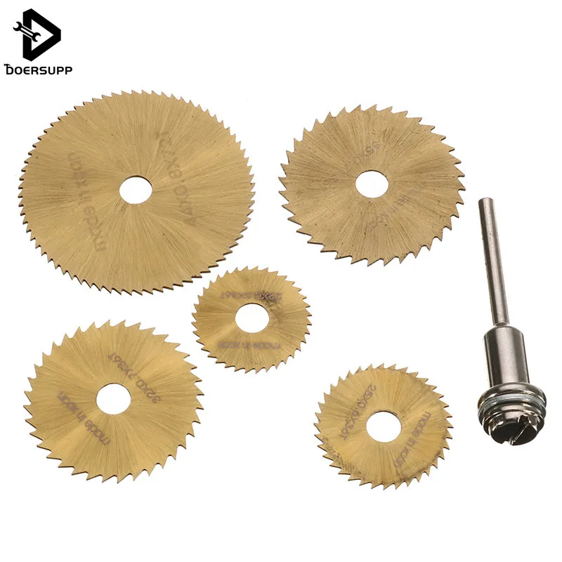 6pcs HSS Circular Saw Blades Set for Dremel Rotary Tools High Speed