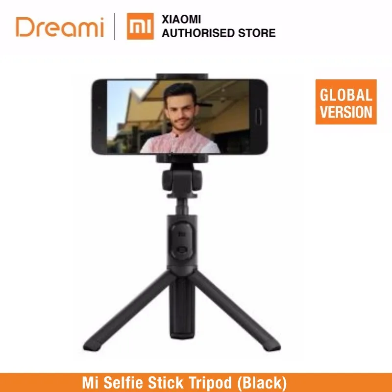 Глобальная версия) Xiaomi Mi складной штатив селфи палка [Bluetooth Selfiestick] [беспроводной затвор селфи палка] - Цвет: Black