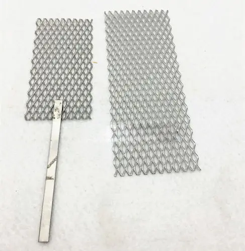 

1mm thickness 1mmx3mm hole high purity titanium mesh electrode Ti meshs plate QTY 1Pcs