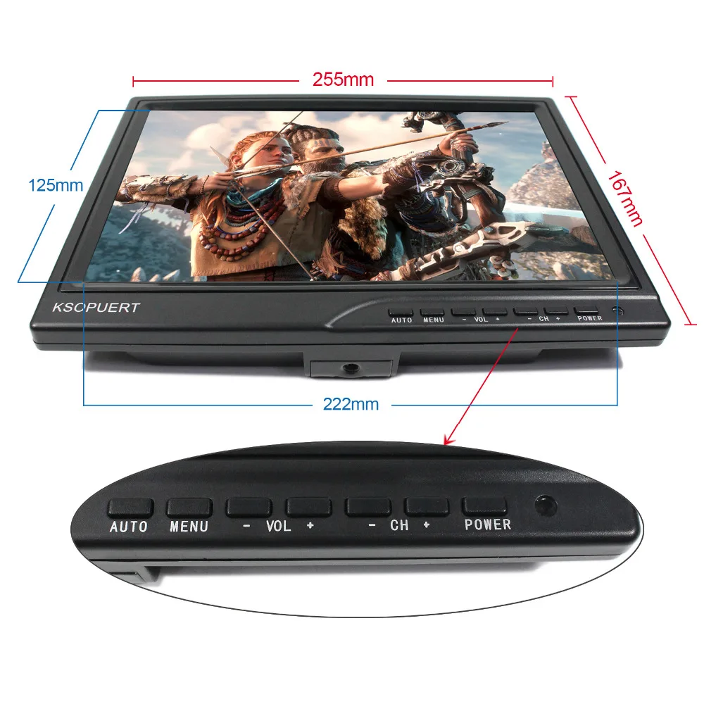 10 1 ''широкоформатный 1366x768 IPS светодиодный экран Full HD 1080P монитор Поддержка HDMI