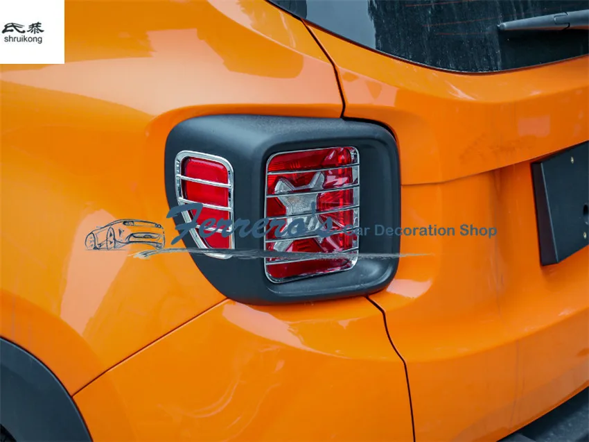 4 шт./партия для JEEP Renegade ABS хромированные Автомобильные аксессуары Автомобильные Наклейки задняя крышка декоративная рамка