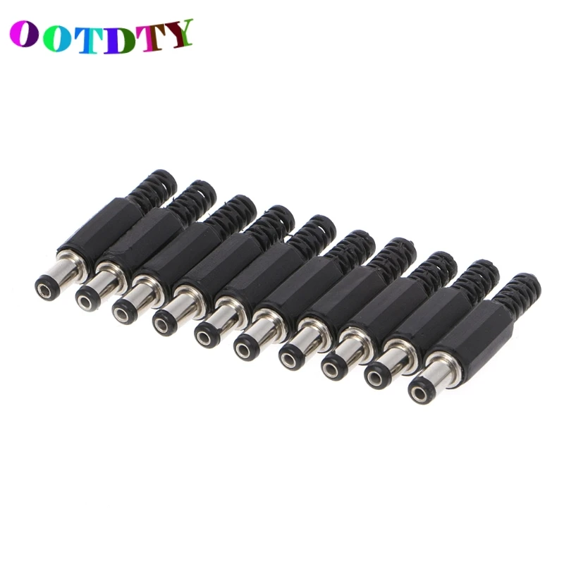 

OOTDTY 10Pcs/lot 5.5x2.1mm Male DC In-Line Plug Socket Jack Connector Adapter Plastic Cover