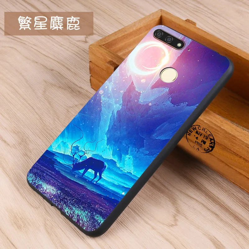 Huawei Honor 7a Case Original Cover for Huawei Honor 7a Case Bag Cover Skin Wolf Fish Skull honor 7a Fundas 100% BiNFUL 19