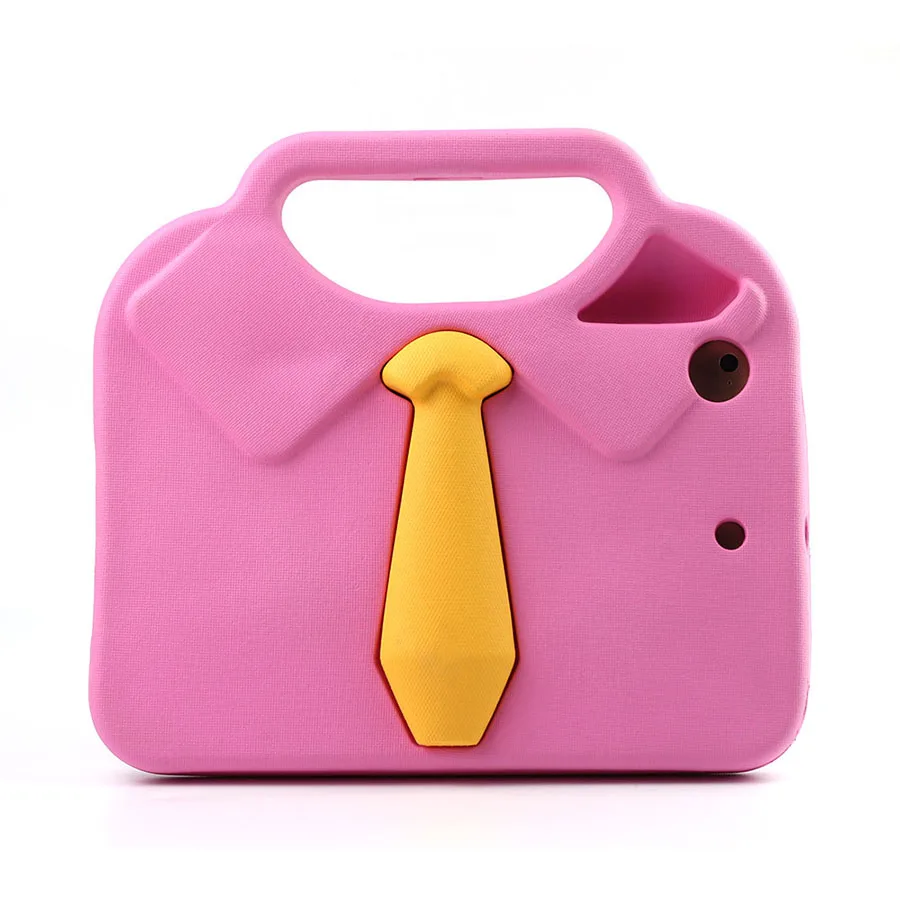 Для детей противоударный чехол для IPad Mini 1 2 3 4 3D милый галстук Безопасный EVA защитный чехол для планшета Портативный Ручка Стенд Крышка