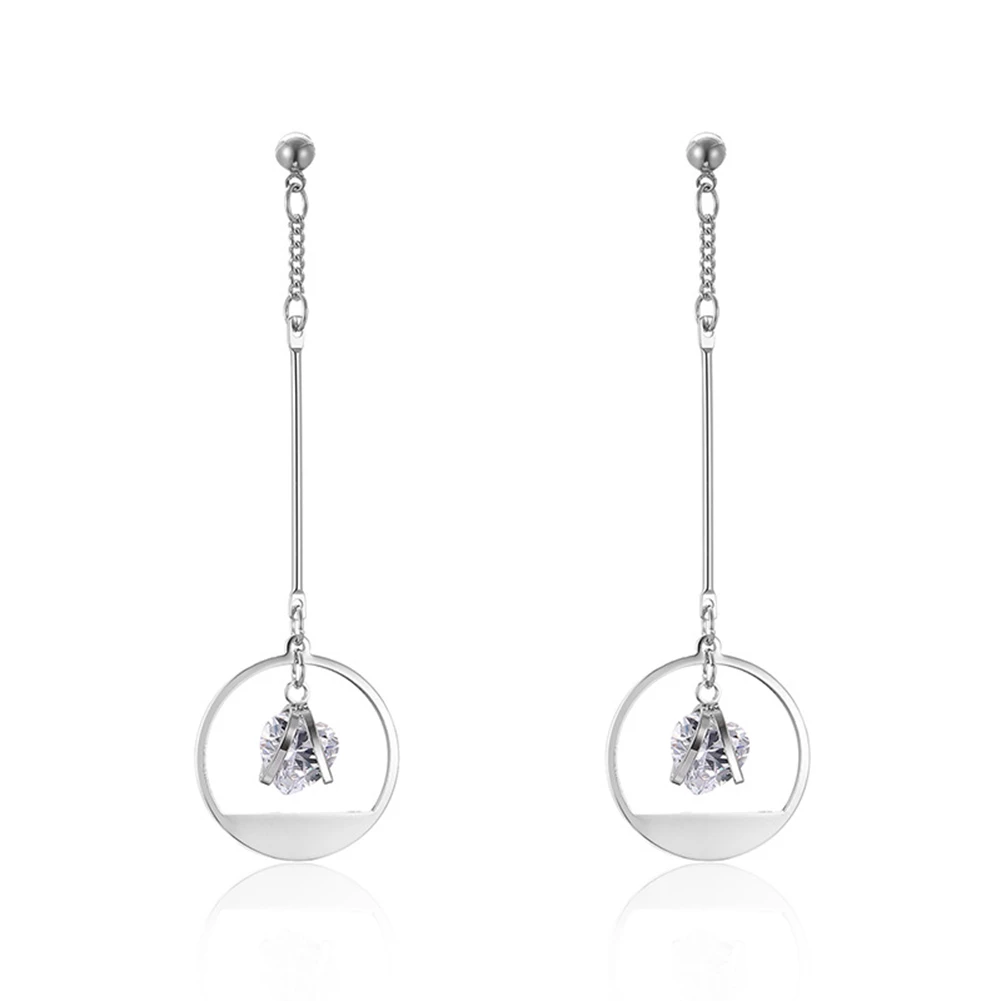 del amor corazón rhinestone redondo largo cuelgan Pendientes|long earrings|long dangle drop earringdangle drop earings - AliExpress