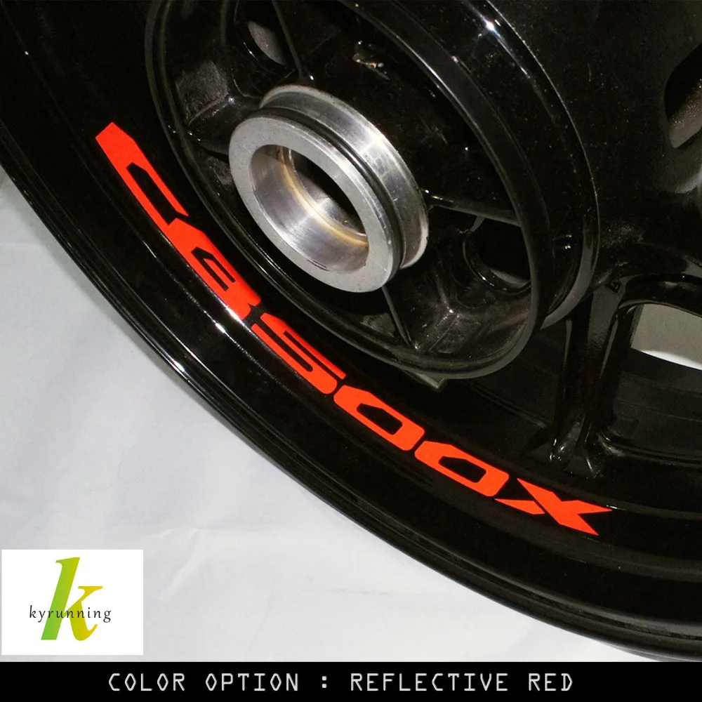 

8 X CUSTOM INNER RIM DECALS WHEEL Reflective STICKERS STRIPES FIT HONDA CB 500X CB500X