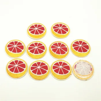 

100pcs 4.0*4.5cm Lemon Orange Fruit Cute Applique Sew On Embroidered Patches Cartoon Patches For Clothes Coat Jeans Stickers