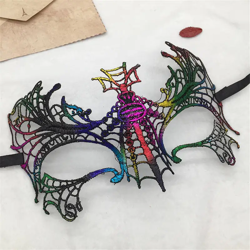 

Bat Hollow Out Sexy Lace Masquerade Masks for Carnival Halloween Ball Masquerade Half Face Party Masks for Lady #10