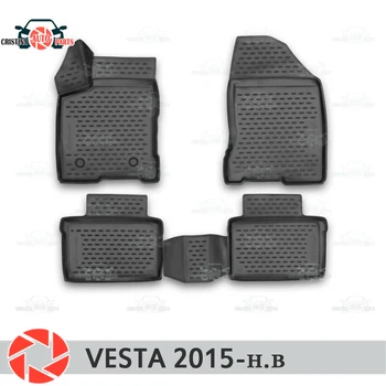 

For Lada Vesta SD SW SW CROSS 2015- floor mats rugs non slip polyurethane dirt protection interior car styling accessories