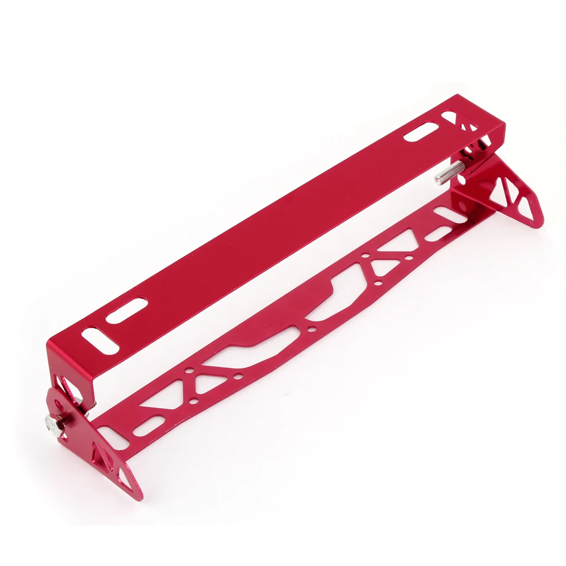 

X Autohaux Red Metal Car Vehicle License Plate Bracket Number Frame Holder Set
