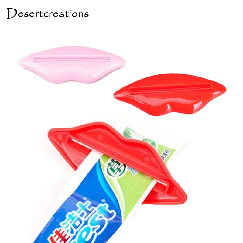 

1pcs Cute Red Lip Multifunction Squeezer Toothpaste Squeezer Home Commodity Bathroom Tube Cartoon Toothpaste Dispenser