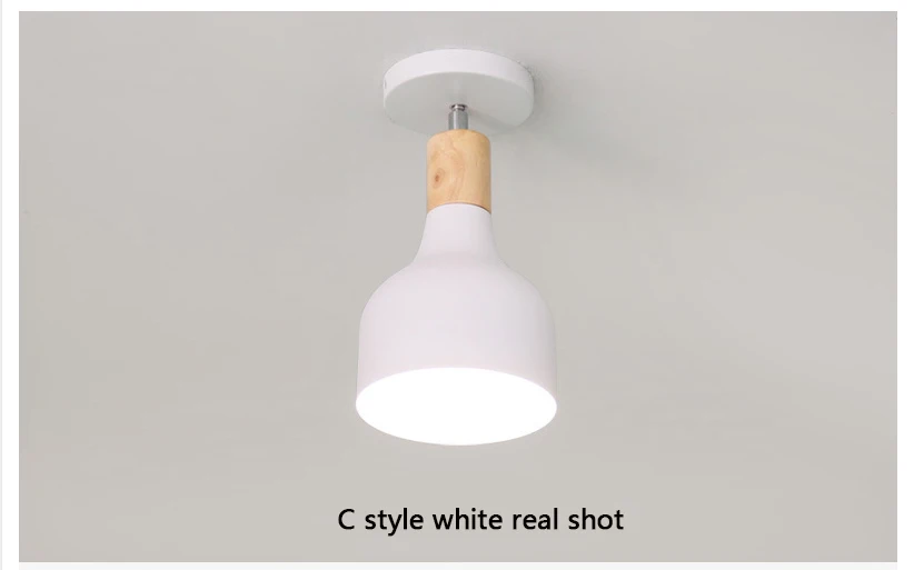 Conduziu a Luz de Teto de Madeira Lâmpadas para Corredor Moderno Nordic Luminair Ferro Metal Corredor Madeira Cinza Branco Luminária Barra 14 Cheap Luzes de teto
