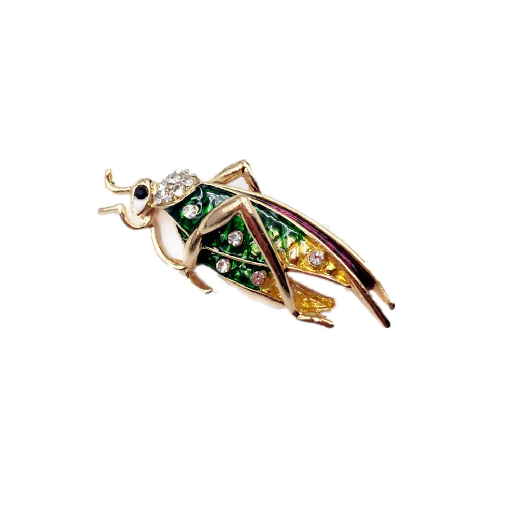 

Fashion Cute Enamel Insect Brooches for Women Kids Animal Locust Brooch Jewelry Hijab Scarf Pins Party Gift Accessories