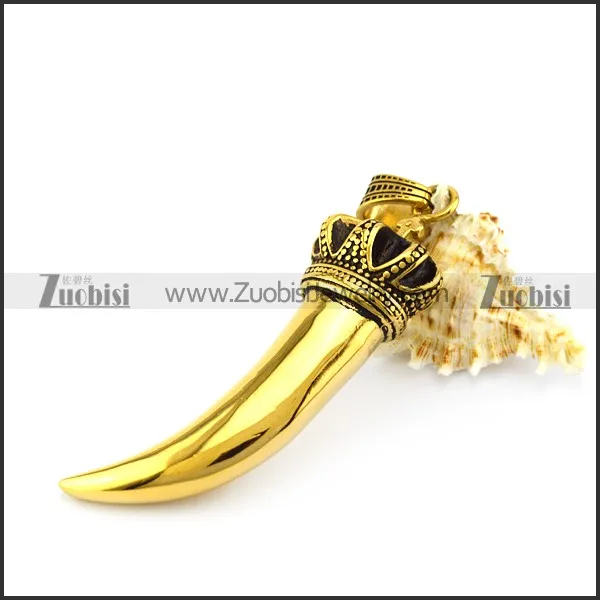 Wholesale Fashion Big Golden Stainless Steel Horn -p005518 | Украшения и аксессуары