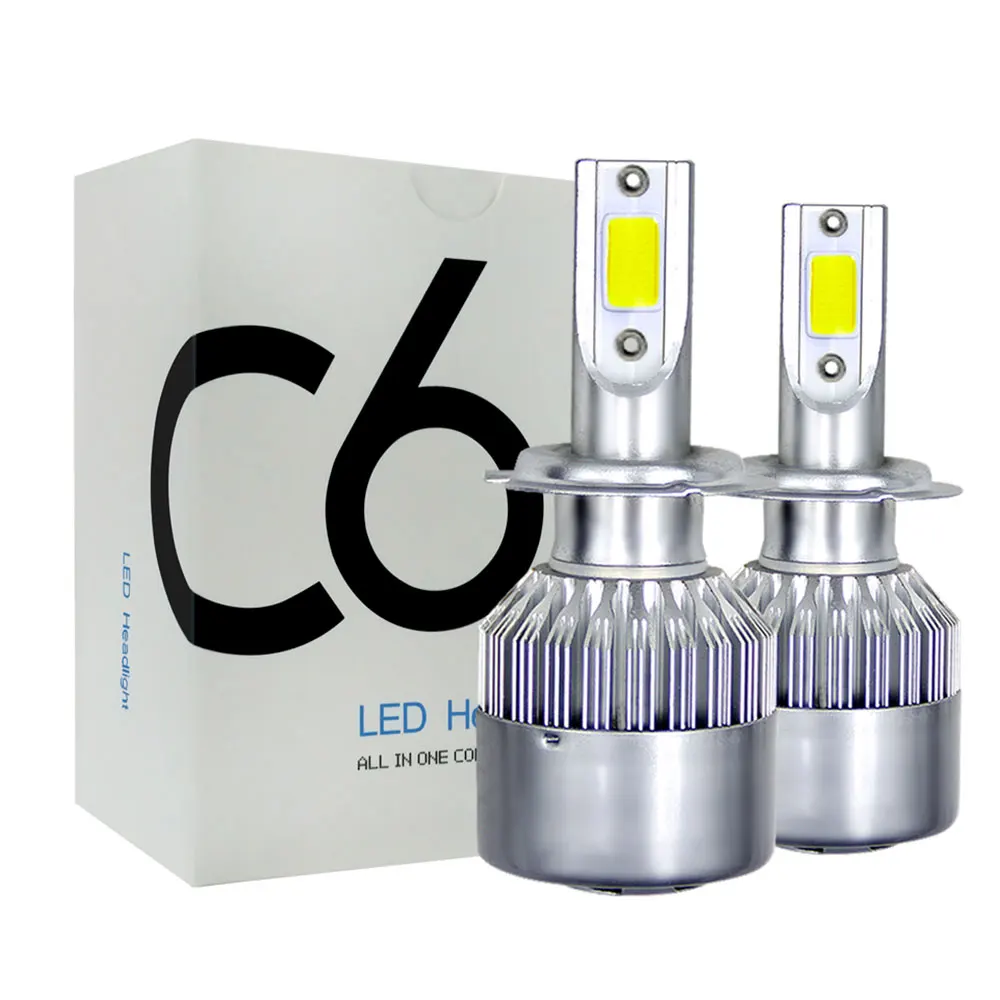 

2PCS LED Car Headlight 6000k IP67 12V COB Chip 72W 7600LM LED Bulb Lamp Fog Light H1 H4 H7 HB2 9003 H8 H9 H11 H13 Car Headlight