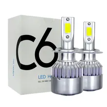 2PCS LED Car Headlight 6000k IP67 12V COB Chip 72W 7600LM LED Bulb Lamp Fog Light H1 H4 H7 HB2 9003 H8 H9 H11 H13 Car Headlight