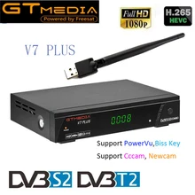 GTMEDIA V7 PLUS DVB-S2 H.265 DVB-T2 Satellite Receiver Decoder Terrestrial HD tv box Wifi Biss vu Converter Receptor Cccam 1080P