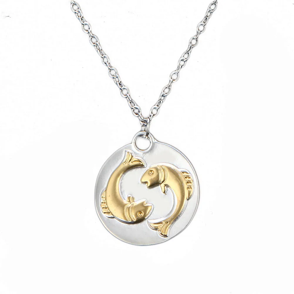 2017 Necklace Pisces Design 12 Constellation Fashion Jewelry Gold Color
