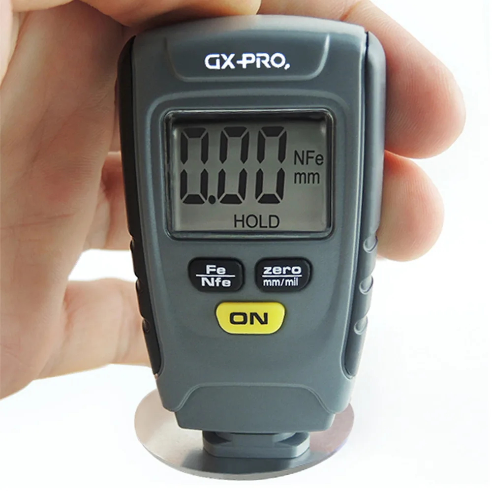 Paint Coating Thickness Gauge Digital Tester Meter Instrument 1.25mm Iron Aluminum Base Metal Car Automotive Non-Metal w/ Pouch