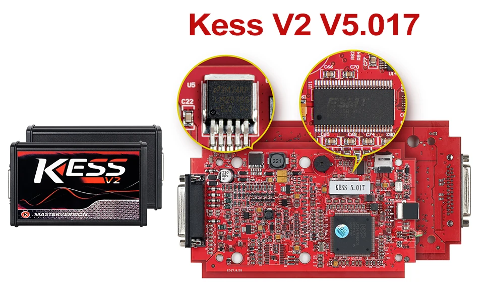 Красный KESS V2.47 V5.017 без жетонов ЭБУ чип Тюнинг мастер ЭКЮ программист KESS V2 менеджер Тюнинг Комплект для автомобиля/грузовика