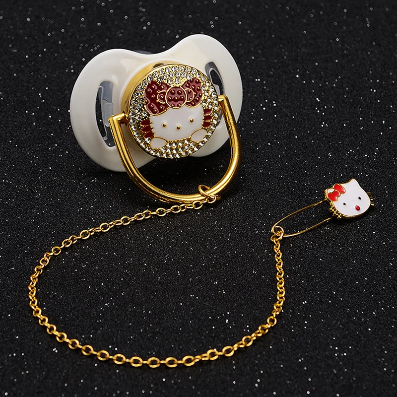 

MIYOCAR wholesale price 100 pcs bling rhinestone Baby Pacifier Dummy BPA free FDA pass safe bling pacifier dummy special price
