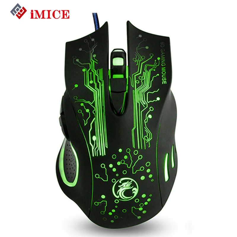  iMICE Wired Gaming Mouse USB Optical Mouse 6 Button Computer Pc Mouse for CS DOTA LOL Gamer Profess