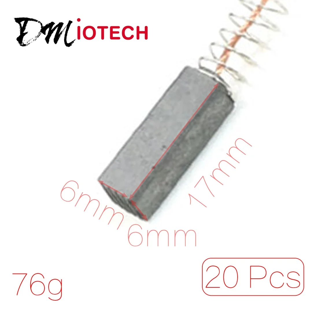 

Dmiotech 20Pcs 17 X 5.9 X 5.9Mm Carbon Brushes For Generic Electric Motor