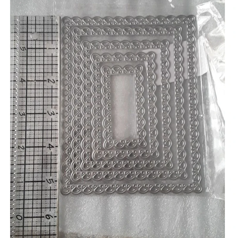

5PCS Frame Metal Cutting Dies Stencils for DIY Scrapbooking Paper Cards Crafts Embossing 2019 New Die Cutter Decorative