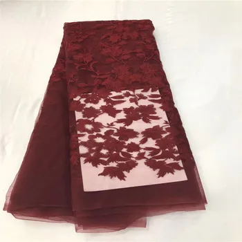 

Flower Tulle African Lace Fabric, Lace Fabrics With Free Shipping, Hot Sale Embroidered Lace Fabric A1035-2