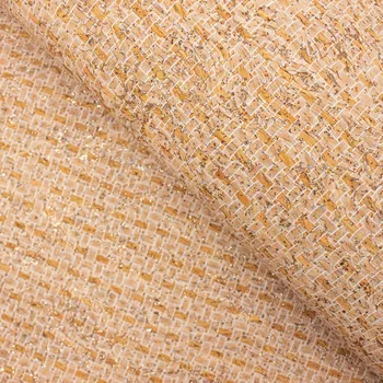 

PORTUGAL cork fabric 68x50cm/135x100cm white weaving pattern leather Vegan waterproof Abrasion resistance fabric COF-139