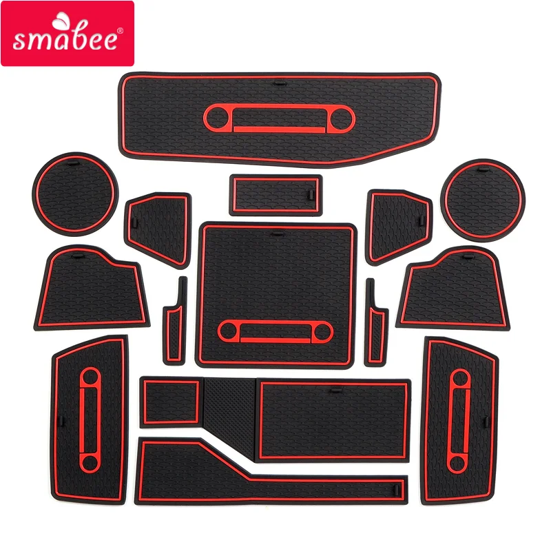 

Gate slot pad For TOYOTA FJ CRUISER Non-slip Mats Interior Door Pad fj cruiser Cup Mats 15pcs