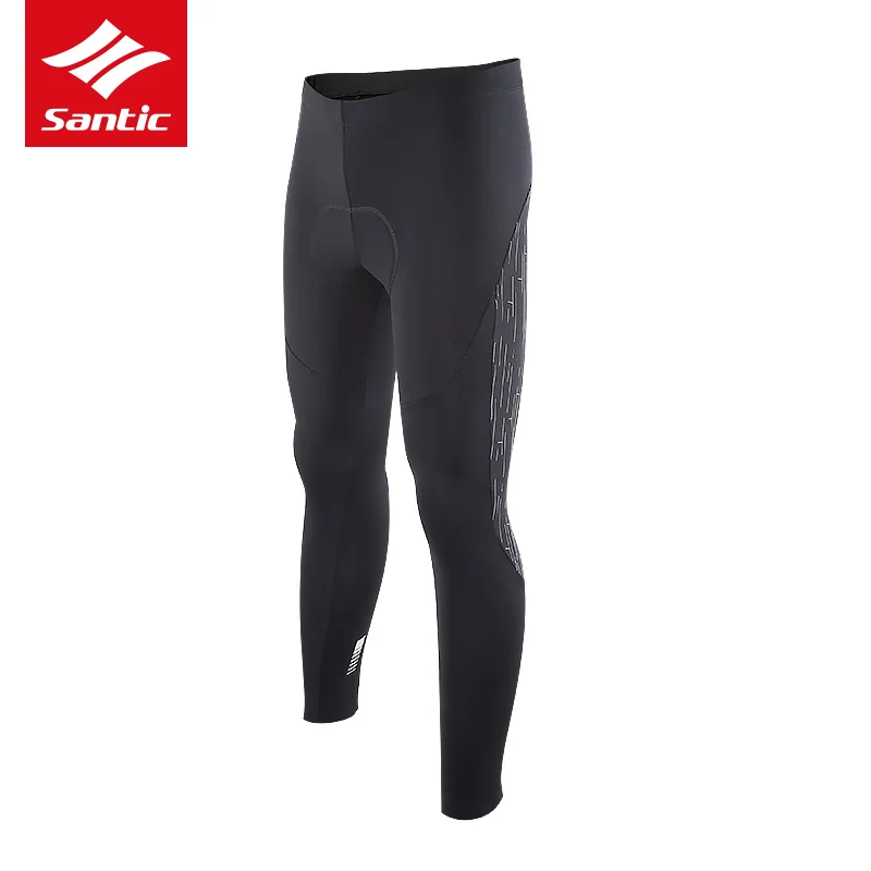 Santic, зимние колготки для велоспорта, штаны, мужские уличные теплые штаны для велоспорта, Bicicleta, для велоспорта, полные штаны, 3D CoolMax, гелевая подкладка
