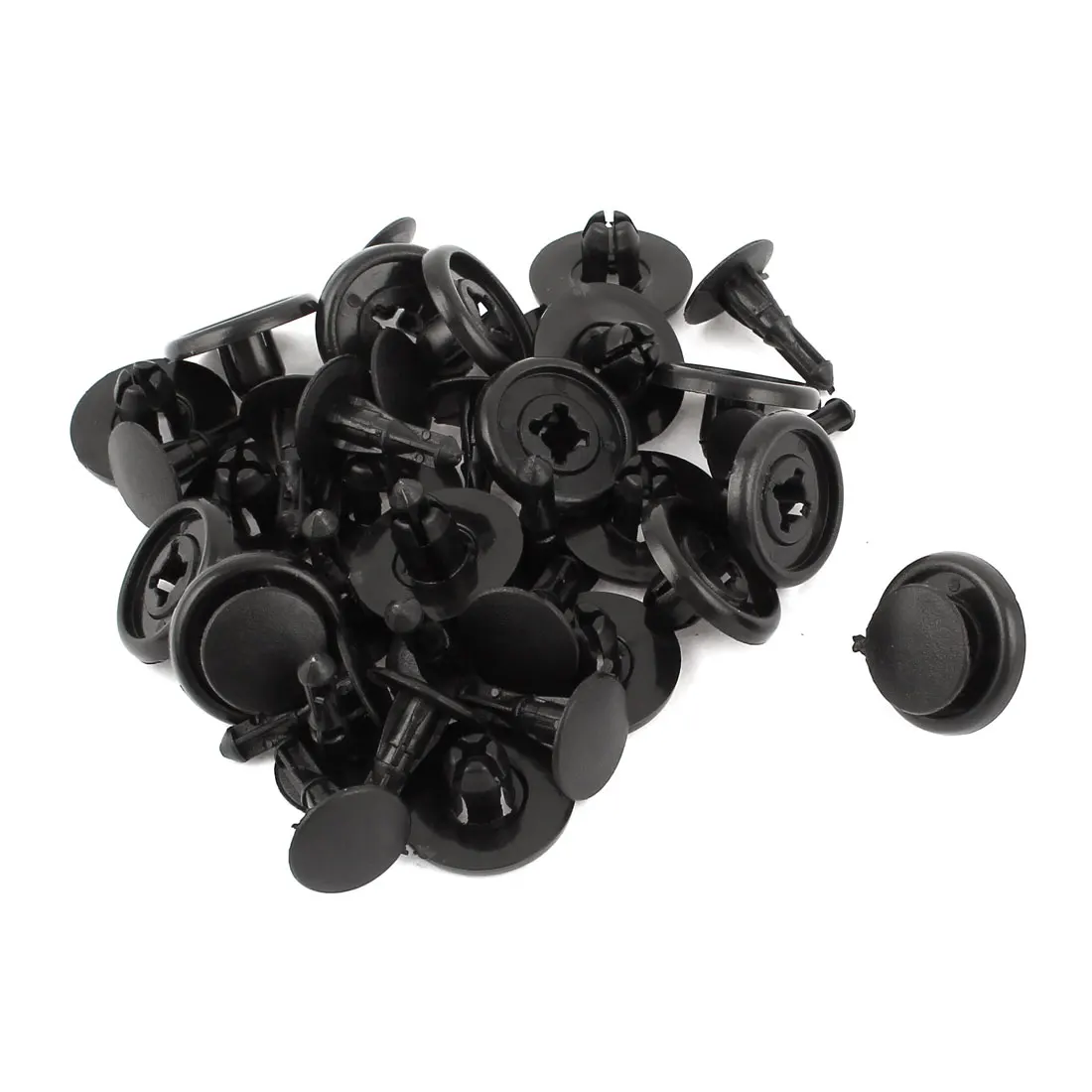 X Autohaux 20Pcs 7Mm Hole Black Push In Plastic Rivet Car Door Panel