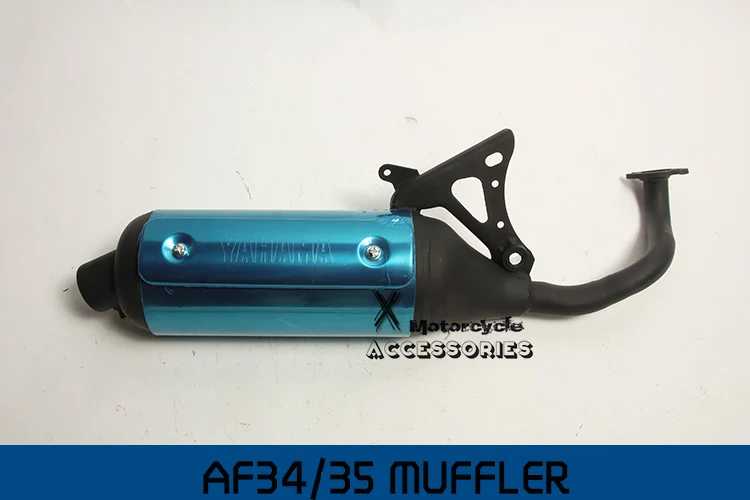 

Motorcycle Exhaust Honeycomb shape Plating + Black Motorcycle Muffler For DIOZX AF34 / AF35 Scooter