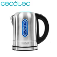 Cecotec ThermoSense 290 bouilloire à eau en acier 2200 W 1700 ml et sans BPA lumière LED résistance maximale sûre et saine utilisation sans fil