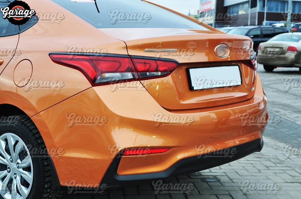 Веки на задние фонари для hyundai Solaris-ABS пластиковые накладки 1 комплект/4 p реснички брови Чехлы для отделки аксессуары для стайлинга автомобиля