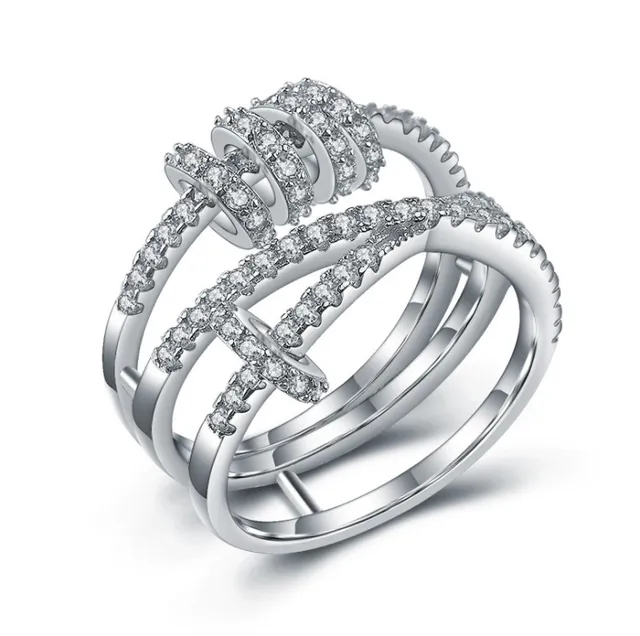 2017 european charm fashion jewelry european 925 silver crystal from swarovski rotary conveyor wedding ring christmas - Swarovski Wedding Rings 2017 european charm fashion jewelry european 925 silver crystal from swarovski rotary conveyor wedding ring christmas - Swarovski Wedding Rings