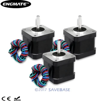 

ENGMATE EMA172-4016S4 3Pcs 42x40mm Nema 17 Stepper Motor with Rated Current 1.68A For CNC Router Lathe Mill AU Local Delivery