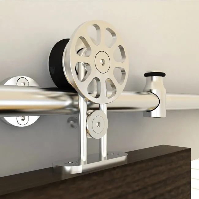 

8ft Modern Barn Door Hardware Stainless Wood Doors Track Kit