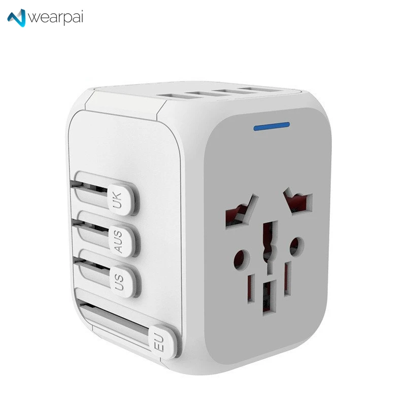 Wearpai International Travel charging adapter Универсальный адаптер 3USB с 3,4a адаптером питания настенное зарядное устройство для ЕС, Австралии, Азии