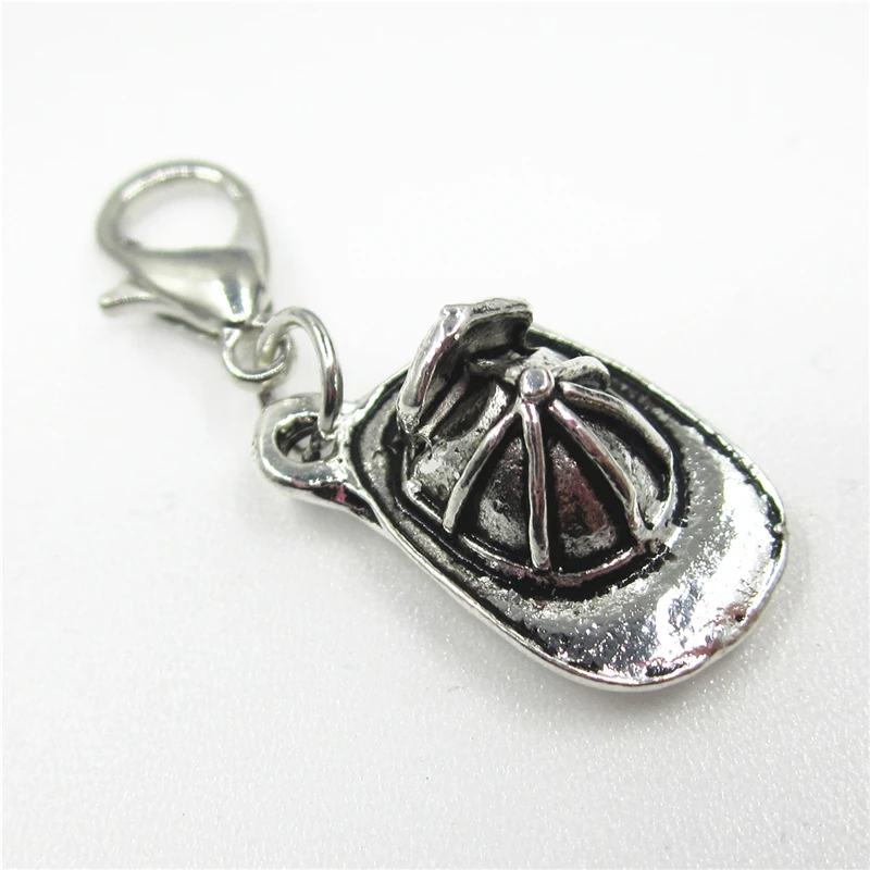 2018 New 20pcs/lot Cap Dangle Charms Hanging Lobster Clasp Charm DIY