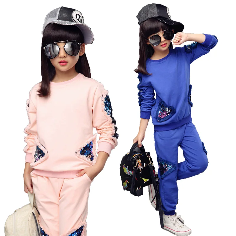 Tracksuit Girls Sports Suits Fashion Toddler Girl Clothing Sets 2018