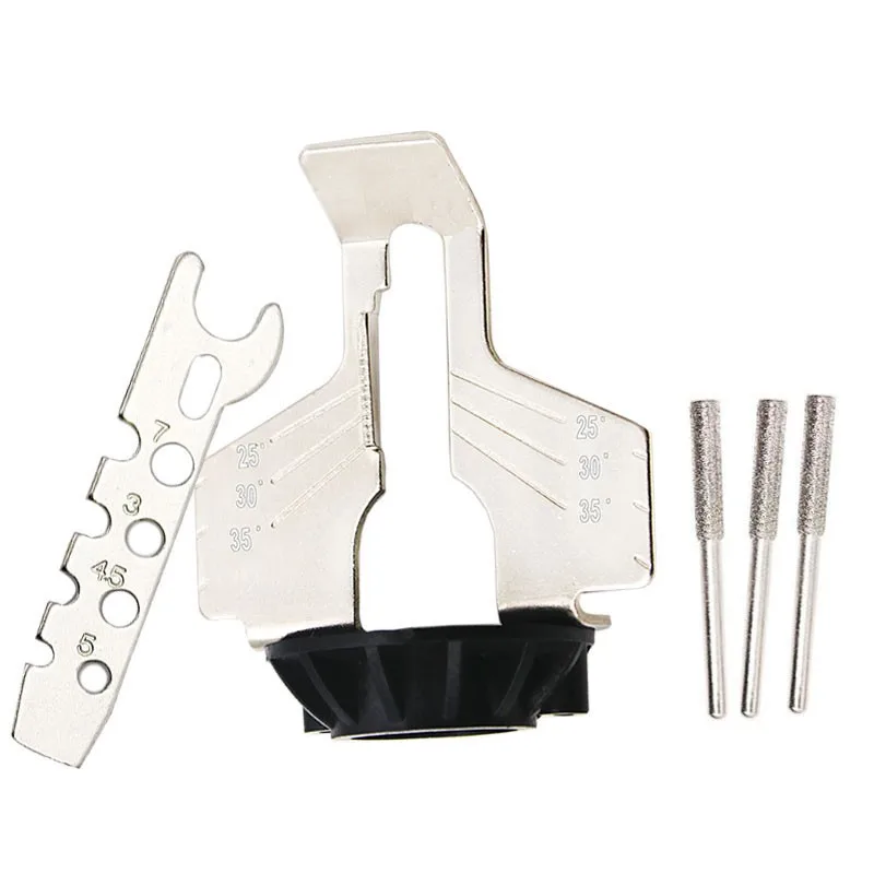 5Pcs/Set New Electric Chain Saw Sharpening Attachment Kits Saw Tooth Grinding Tool With Grinding Heads Abrasive Tool Accessories