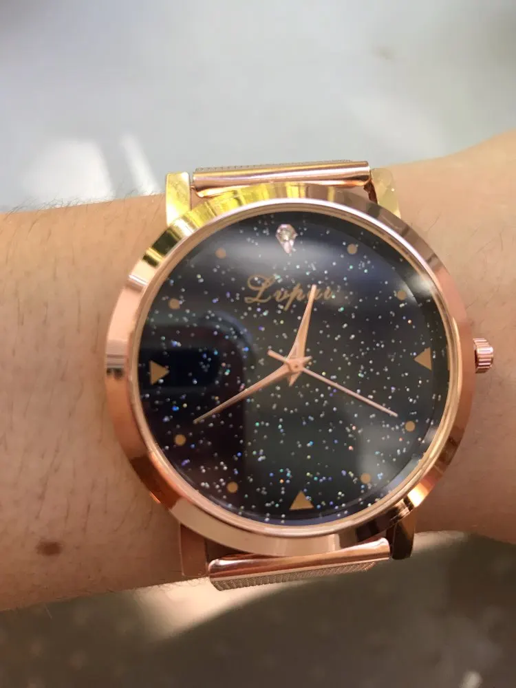 Lvpai Luxury Starry Steel Bracelet Casual Wristwatch