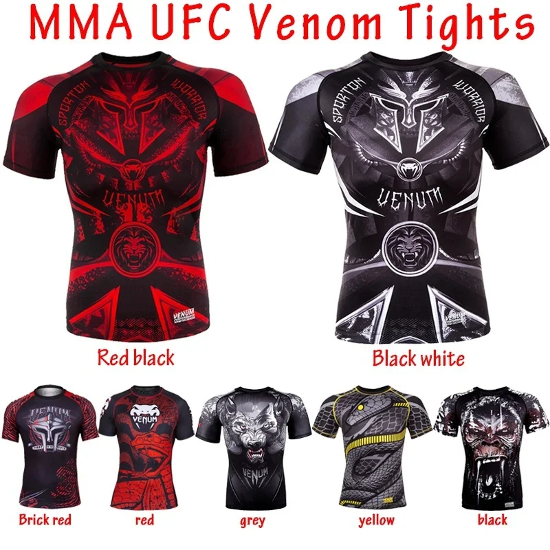 MMA UFC Venom колготки футболка одежда с короткими рукавами тренировочные