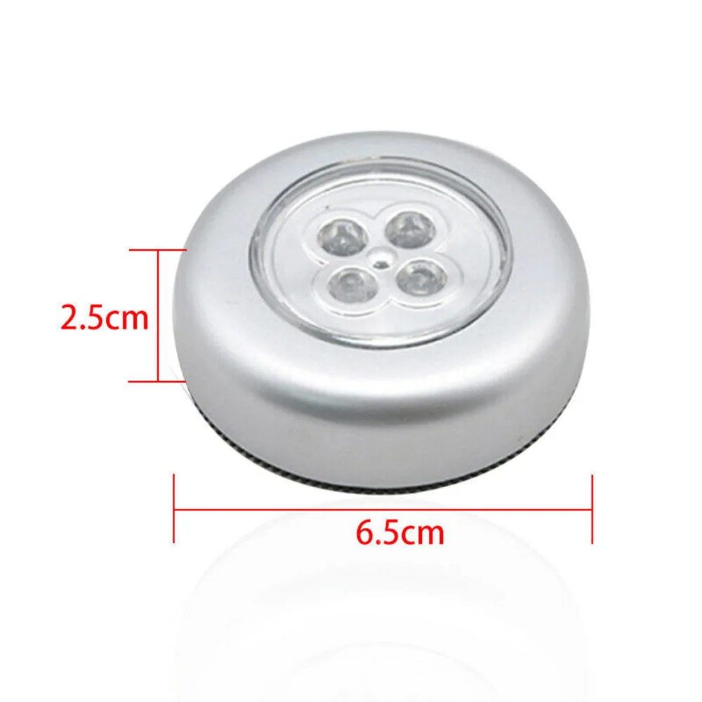 2 шт. шкаф 4 светодиодный сенсорный лампа-кнопка самопалка на щелчке кнопка батареи точечные светильники